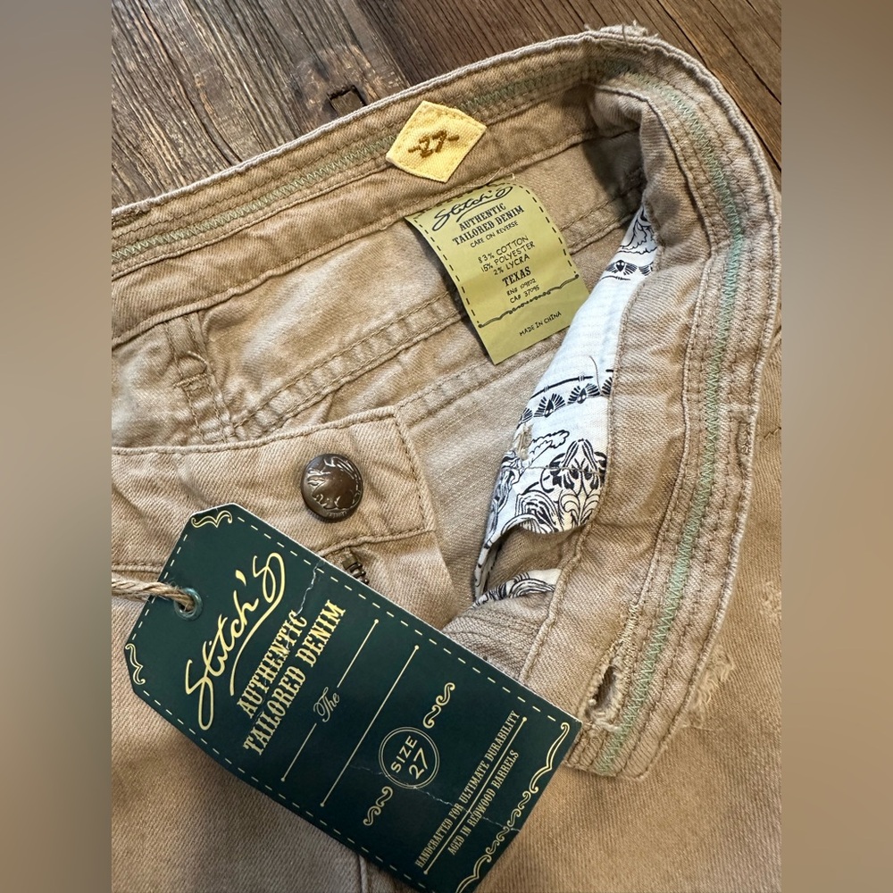 Y2k vintage Stitch's Beige distressed flared soft denim pants